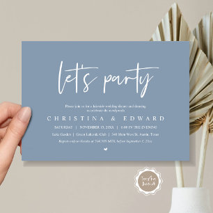 Lasst uns Party, Hochzeitstag, Modernes Minimalist Einladung