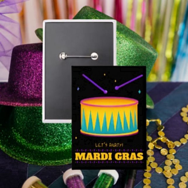 Lasst uns Party machen! Mardi Gras Button (Von Creator hochgeladen)