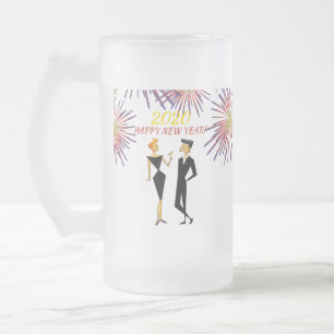Lasst uns Party machen! Neujahr 2020 Mattglas Bierglas