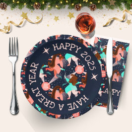 Lasst uns Party machen! Neujahr Pappteller