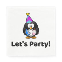Lasst uns Party machen! Penguin Funny Birthday Par