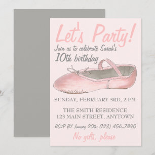 Lasst uns Party machen! Pink Dance Ballerina Balle Einladung