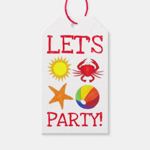 Lasst uns Party machen! Strandkrabbe Starfish Beac Geschenkanhänger