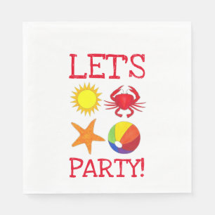 Lasst uns Party machen! Strandkrabbe Starfish Beac Serviette