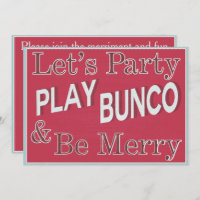 Lasst uns Party und Bunco spielen