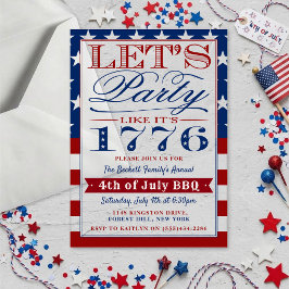 Lasst uns Party wie 1776 machen | 4. Juli Party Acryleinladungen