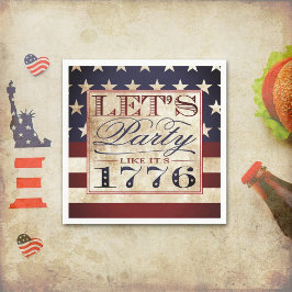 Lasst uns Party wie 1776 machen | Vintager 4. Juli Serviette
