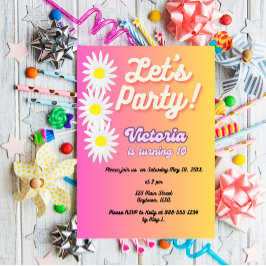 Lasst uns Party zwischen Einladung machen