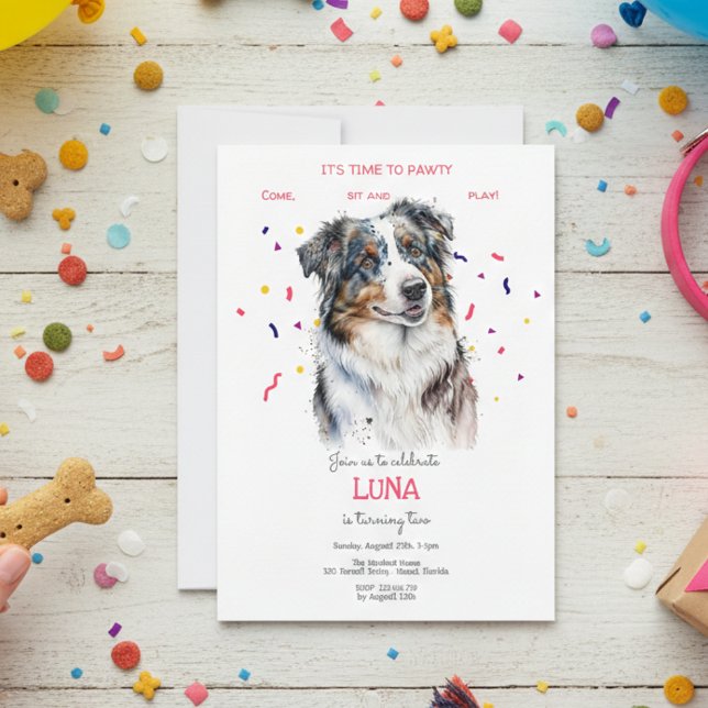 Lasst uns pawty, Hundebeitag Einladung (Von Creator hochgeladen)