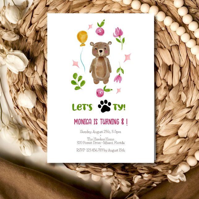 Lasst uns pawty! Kindergeburtstag Party Einladung (Von Creator hochgeladen)