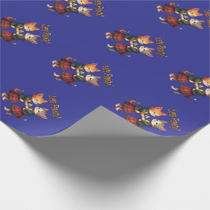 Lasst uns Pawty Orange Katzen Tanzende Ceilidh-Fei Geschenkpapier