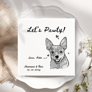 Lasst uns Pawty Personalisierte Begleiter einfache Serviette