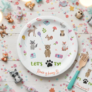 Lasst uns pawty! Wildtiere Kindergeburtstag Pappteller