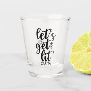 Lasst uns Personalisiertes Schuss-Gläser anziehen Schnapsglas