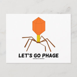 Lasst uns Phage-Virus-Bakteriophage gehen Postkarte