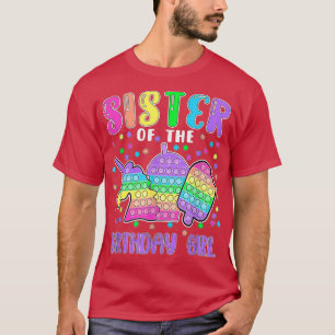 Lasst uns Pop-it-Schwester des Geburtstags-Girl-Po T-Shirt