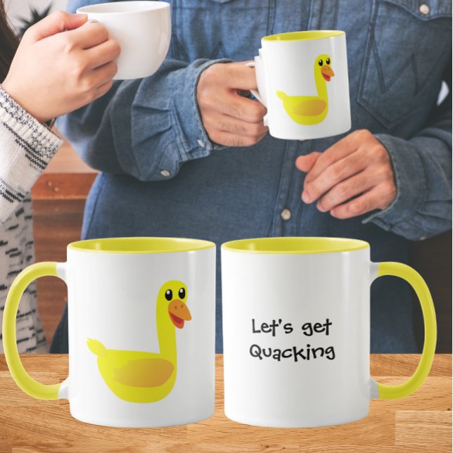 Lasst uns Quakende-Enten-Humor bekommen Tasse (Von Creator hochgeladen)