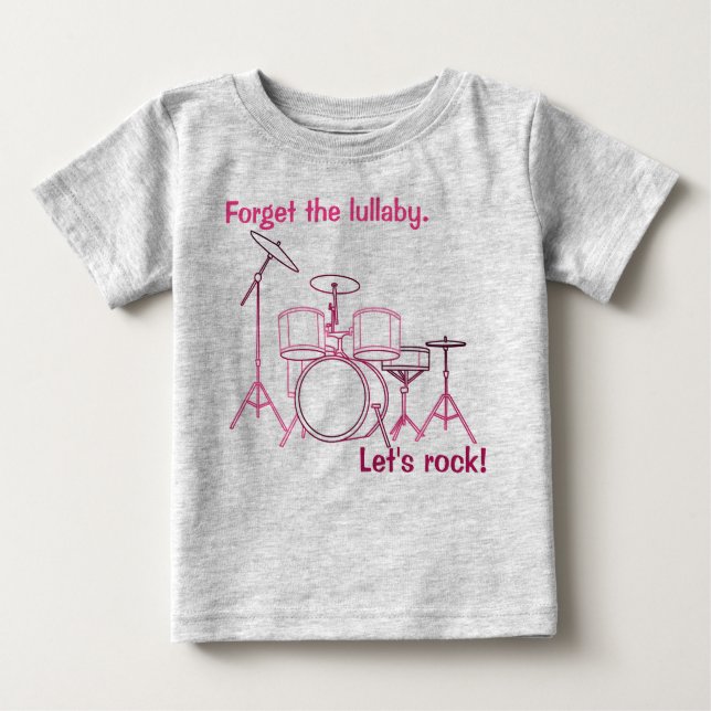 Lasst uns Rock Drum Set Baby T-shirt (Vorderseite)