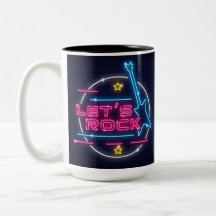 Lasst uns Rock Retro Neon