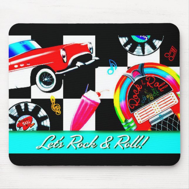 Lasst uns Rock & Roll spielen Mousepad (Vorne)