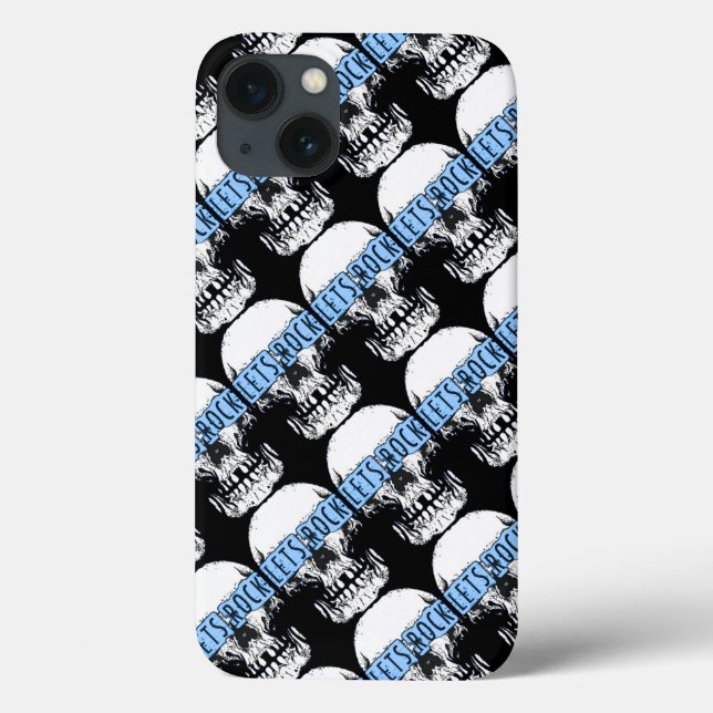 Lasst uns Rock Skull Case-Mate iPhone Hülle (Rückseite)