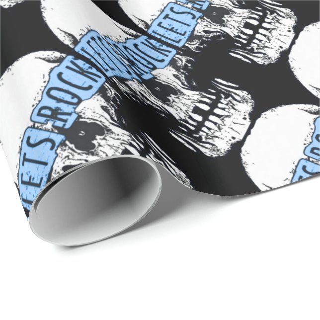 Lasst uns Rock Skull Geschenkpapier (Rolleneckpunkt)