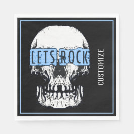 Lasst uns Rock Skull Serviette