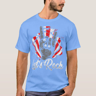 Lasst uns Rock Vintage Rock And Roll Musikliebhabe T-Shirt