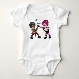 Lasst uns rocken baby strampler