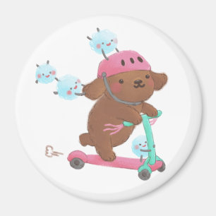 Lasst uns Rollen Illustration Magnet