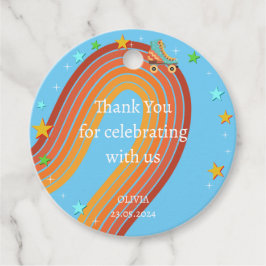 Lasst uns Rollwalze Skate Retro Regenbogen Vielen Geschenkanhänger