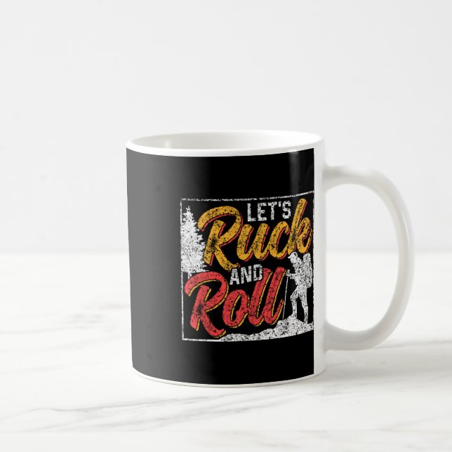 Lasst uns Ruck And Roll Workout Rucksack Rucksack  Kaffeetasse (Rechts)