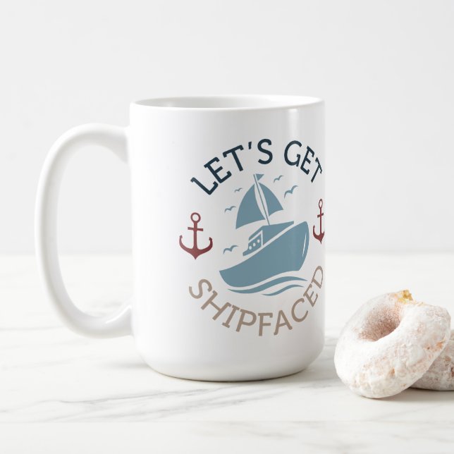 Lasst uns schicken kaffeetasse (Mit Donut)