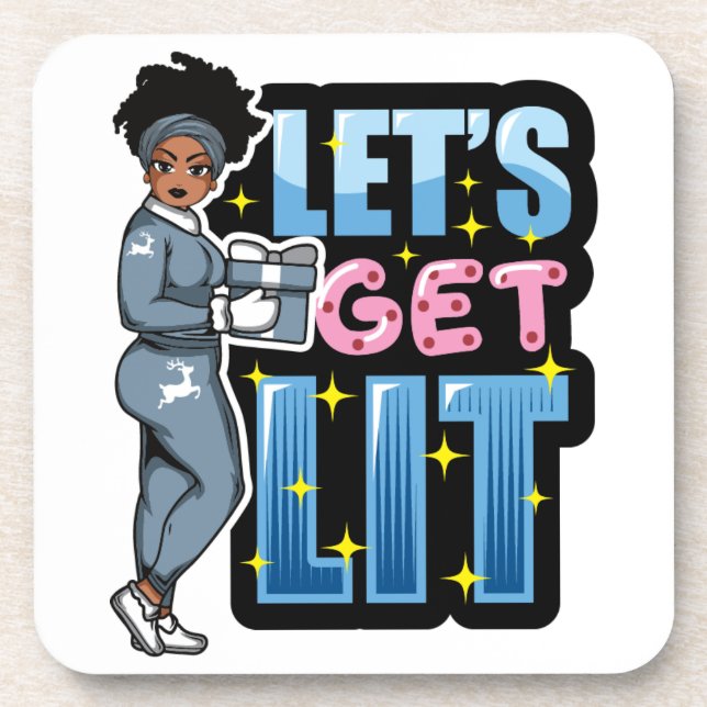 Lasst uns schwarze Frauen erleuchten Weihnachten t Getränkeuntersetzer (Vorderseite)