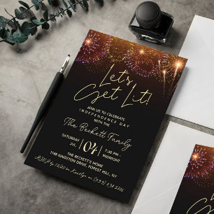 Lasst uns sehen 4. Juli Party Einladung