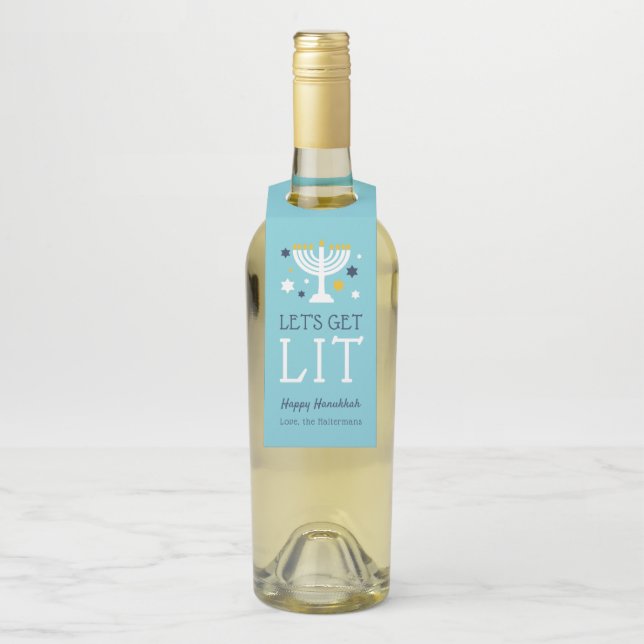 Lasst uns sehen | Funny Hanukkah Flaschenanhänger (Auf Flasche)