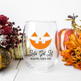 Lasst uns sehen | Jack O'Lantern Halloween-Party Weinglas Ohne Stiel