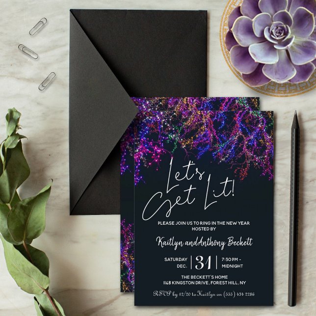 Lasst uns sehen | Silvester-Party Einladung (Von Creator hochgeladen)