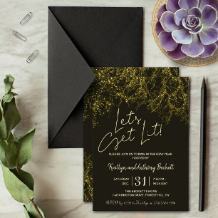 Lasst uns sehen   Silvester-Party Einladung