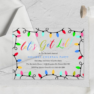 Lasst uns sehen Weihnachts-Cocktail-Party Acryleinladungen