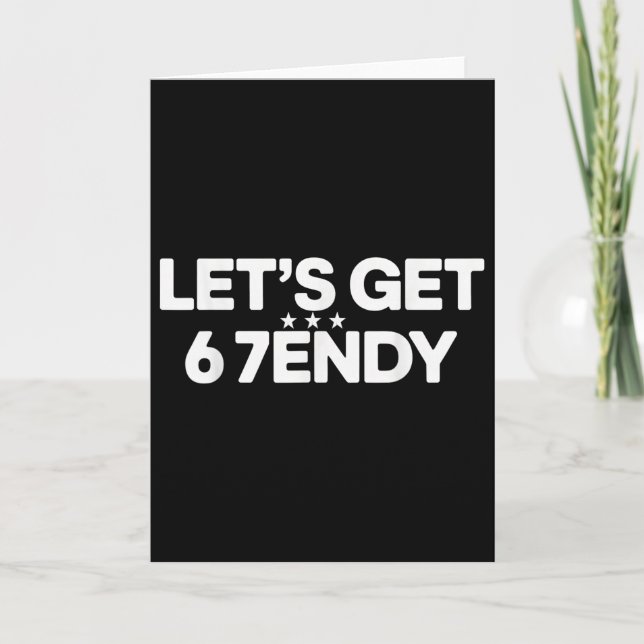 Lasst uns Sendy 67 Six Seven Meme werden  Karte (Vorderseite)