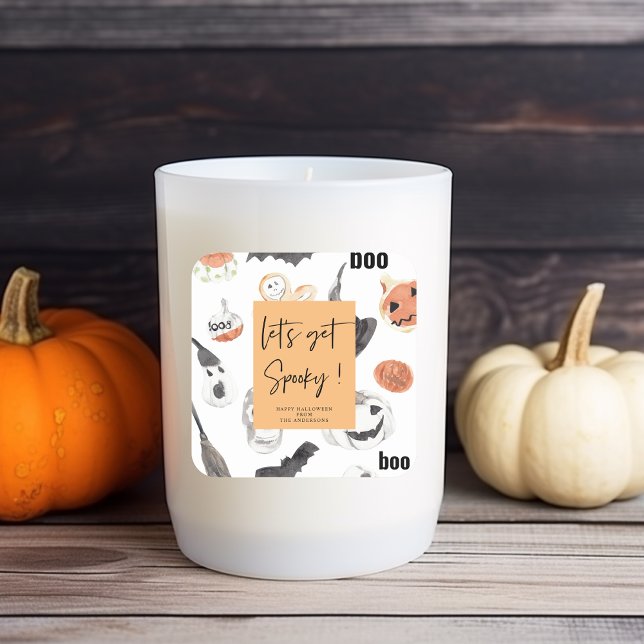 Lasst uns Spooky bekommen | HALLOWEEN-PARTY | Quadratischer Aufkleber (Von Creator hochgeladen)