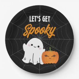 Lasst uns sprichwörtliches Halloween-Party bekomme Pappteller