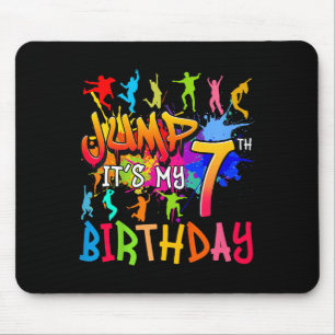 Lasst uns springen, es ist mein 7. Geburtstag Tram Mousepad