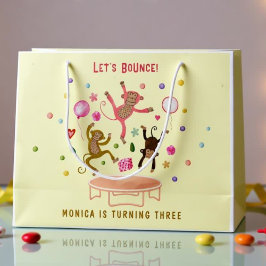 Lasst uns springende Affen-Kindergeburtstag aufpra Große Geschenktüte