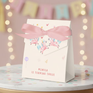 Lasst uns springende Einhörner-Kindergeburtstag sp Geschenkschachtel