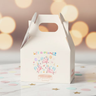 Lasst uns springende Einhörner-Kindergeburtstag sp Geschenkschachtel