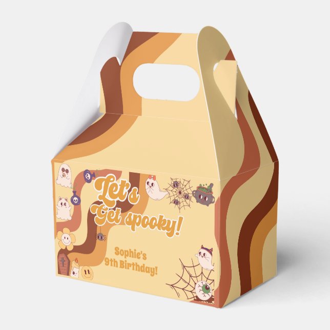 Lasst uns spukhaften halloween Retro-Kindergeburts Geschenkschachtel (Vorderseite)
