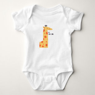 Lasst uns Starke kleine Giraffe sein Baby Strampler