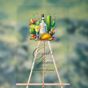 Lasst uns Taco 'Bout a Fiesta Couple's Dusche Will Acrylschild
